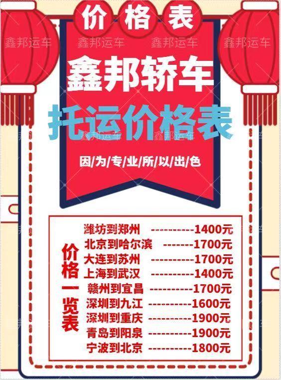 轎車托運(yùn)價(jià)格大揭秘！全國(guó)各大城市托運(yùn)費(fèi)用一覽無(wú)余！   